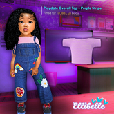 ELLIBELLE - Playdate Overalls Top - Purple Stripe