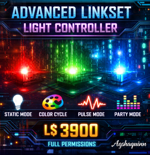 Advanced Linkset Light Controller LSL Script – Multi-Mode Dynamic Lighting System for Second Life