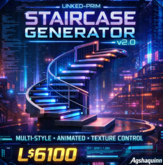 Advanced Linked-Prim Staircase Generator v2.0 – Multi-Style Animated Stair Builder with Texture Control and Live Preview