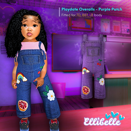 ELLIBELLE - Playdate Overalls - Purple Patch