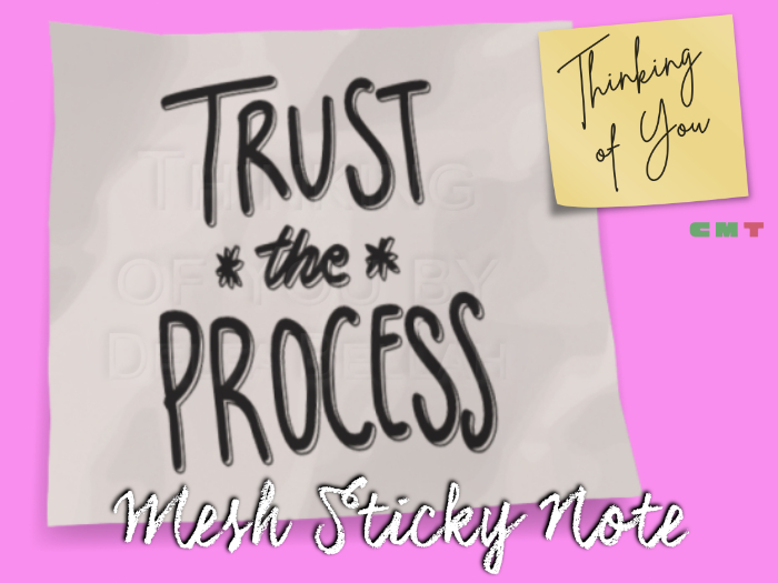TRUST THE PROCESS - Thinking of You Sticky Note