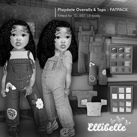 [DEMO] ELLIBELLE - Playdate Overalls & Top - FATPACK