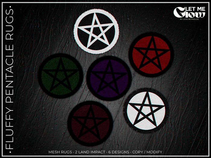 LET ME GLOW - FLUFFY PENTACLE RUGS FATPACK