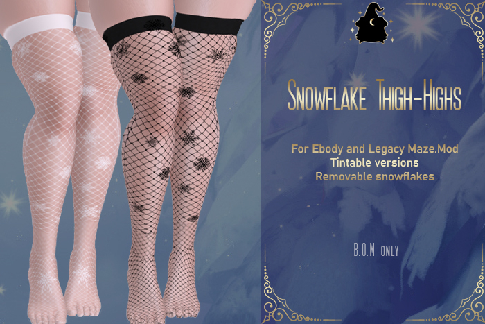 *K* Snowflake thigh highs