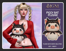 IGNI - Kawaii Piggy Bat Plushie
