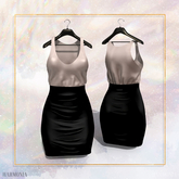 Creme Black Ella Dress Maitreya