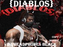 {DIABLOS} DJ HeadPhones Black Looper