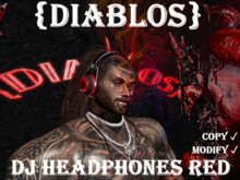 {DIABLOS} DJ HeadPhones Red Looper
