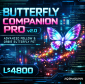 Butterfly Companion PRO v2.0 – Advanced Follow & Orbit Magical Butterfly Pet | LSL Script | Second Life Companion System