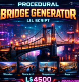 Procedural Bridge Generator LSL Script – Multi-Style Linked Prim Bridge Builder with Adjustable Length & Physics