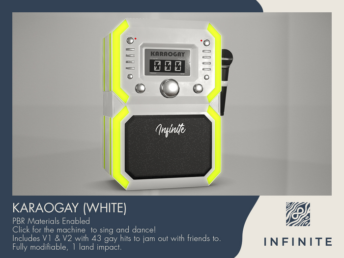 Infinite - Karaogay (White) – Interactive Karaoke Party Machine