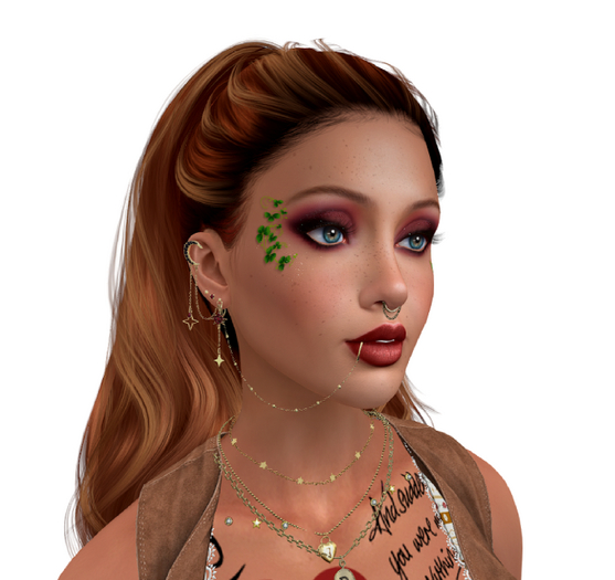 St Patricks Shamrock Face Tattoo