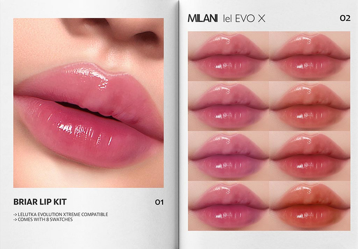 MILANI - "BRIAR" LIP KIT / DEMO