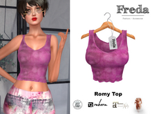 "Freda" Romy Top Pink, Simple Tight Tank Top, Worn Grungy Rib Jersey