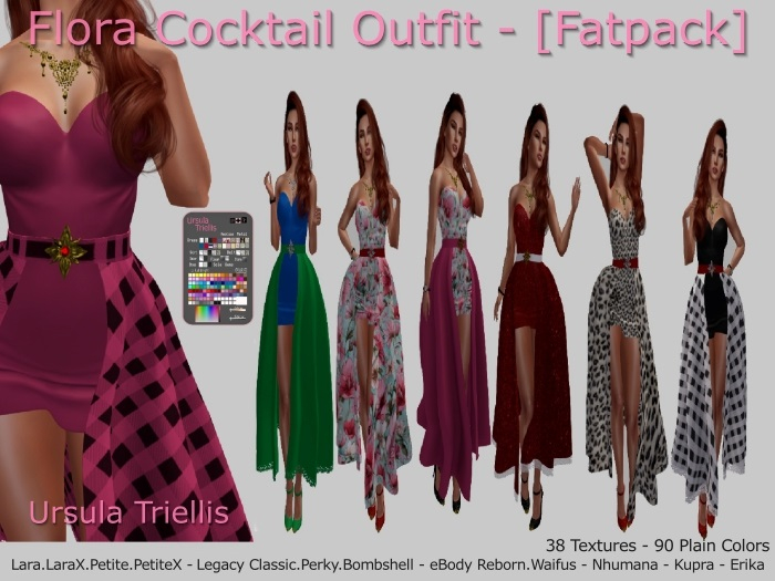 7318 Flora Cocktail Dress Outfit - [Fatpack]