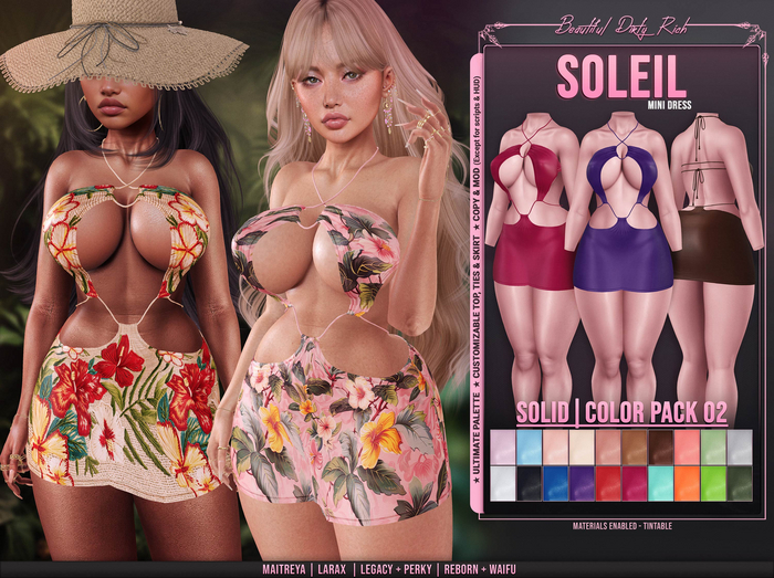 *B.D.R.* Soleil -Mini Dress- (Solid 02)