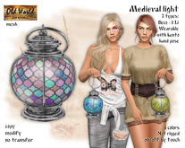 Medieval light v2 silver - Old World - Rustic / Medieval Furniture
