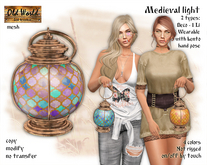 Medieval light v2 bronze - Old World - Rustic / Medieval Furniture