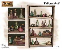 Medieval potions shelf v1 - Old World - Medieval / Rustic
