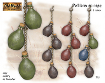Potions on rope - Old World - Medieval / Rustic