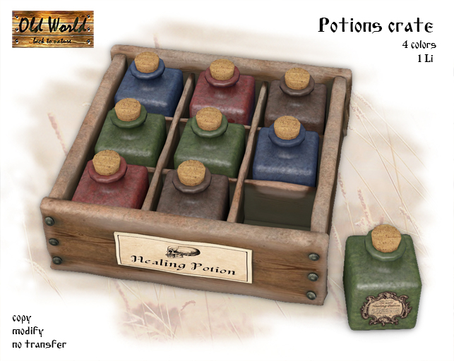 Healing potion crate - Old World - Medieval / Rustic