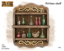 Medieval potions shelf v4 - Old World - Medieval / Rustic