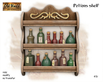 Medieval potions shelf v3 - Old World - Medieval / Rustic
