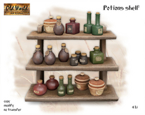 Medieval potions shelf v2 - Old World - Medieval / Rustic