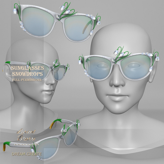 !Lyrical B!zarre Templates! - Sunglasses Snowdrops MESH FP