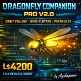 Dragonfly Companion PRO V2.0 – Interactive Flying Pet with Orbit Follow, Wing Flutter Animation & Magical Particle Effec