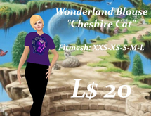 Wonderalnd Blouse-Cheshire Cat