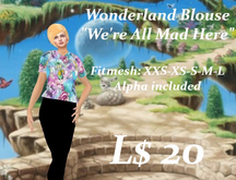 Wonderland Blouse-All Mad Here