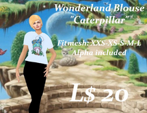 Wonderland Blouse-Caterpillar