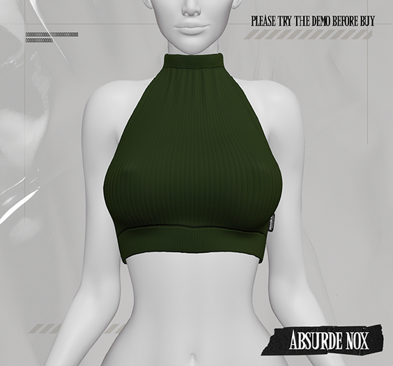 Absurde Nox - Abyss Top Ribbed // Green