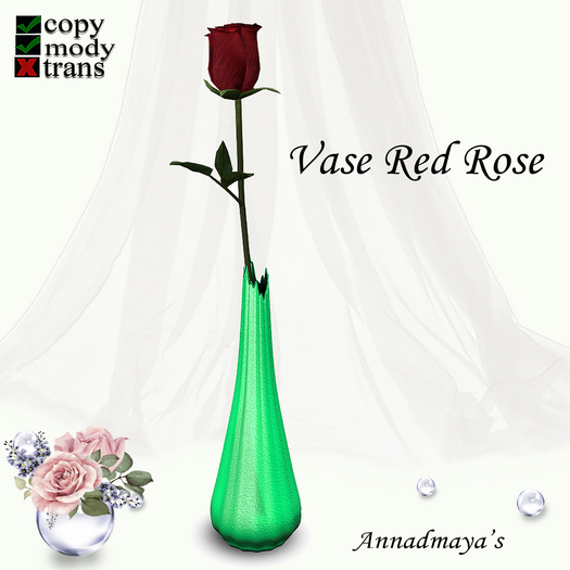 Vase Red Rose v. 3