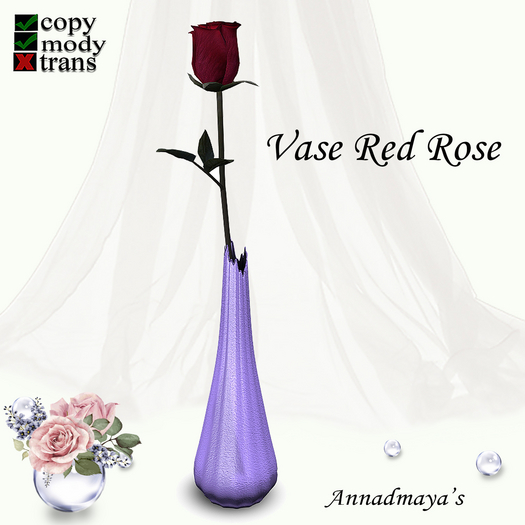 Vase Red Rose v. 8