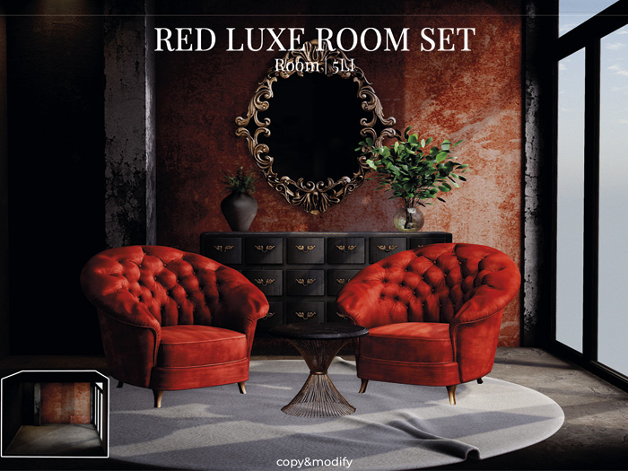 MINIMAL - Red Luxe Decor Set - Room