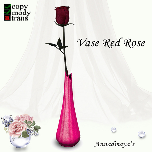 Vase Red Rose v. 11