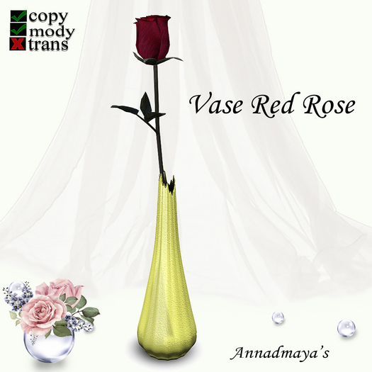 Vase Red Rose v. 16