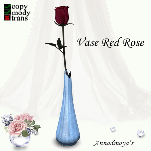 Vase Red Rose v. 18
