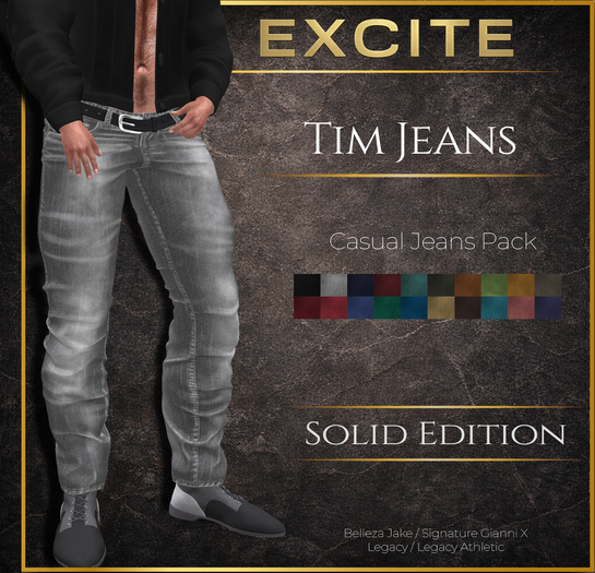 Excite Tim Jeans Solid