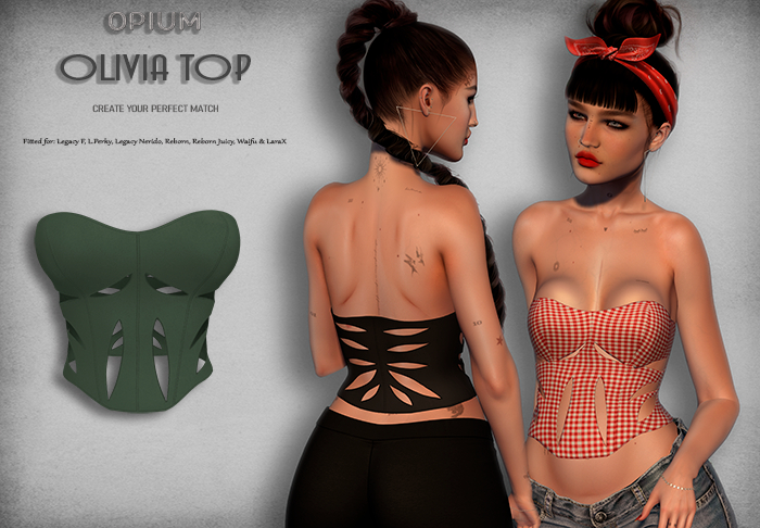 OPIUM Artful - OLIVE - OLIVIA TOP