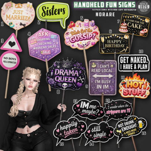 03.[Since1975] Handheld Sign - No Boys Allowed