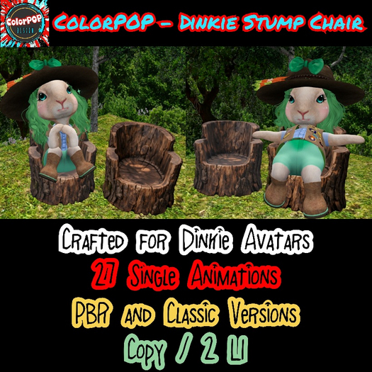ColorPOP - Dinkie Stump Chair Box (ADD to Unpack)