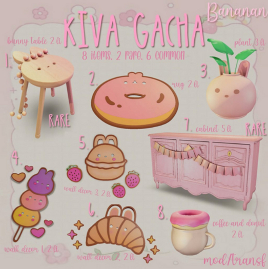7. Kiva gacha cabinet. BananaN RARE