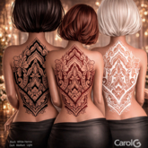 [CAROL G] Mendy Back Tattoo - Fatpack 3 Colors