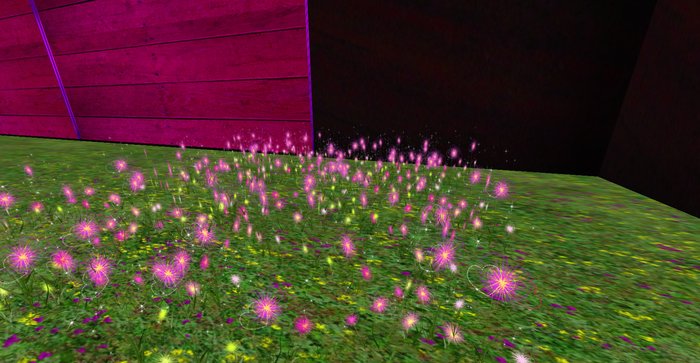 ALMOST FREE! WHIMSY PINK HEART FANTASY FLOWERS-1 PRIM