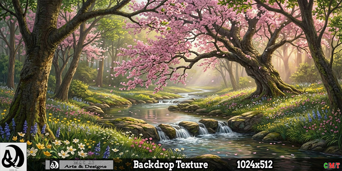 Spring Backdrop - Verdant Veil 1