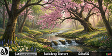Spring Backdrop - Verdant Veil 1