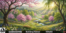Spring Backdrop - Verdant Veil 2